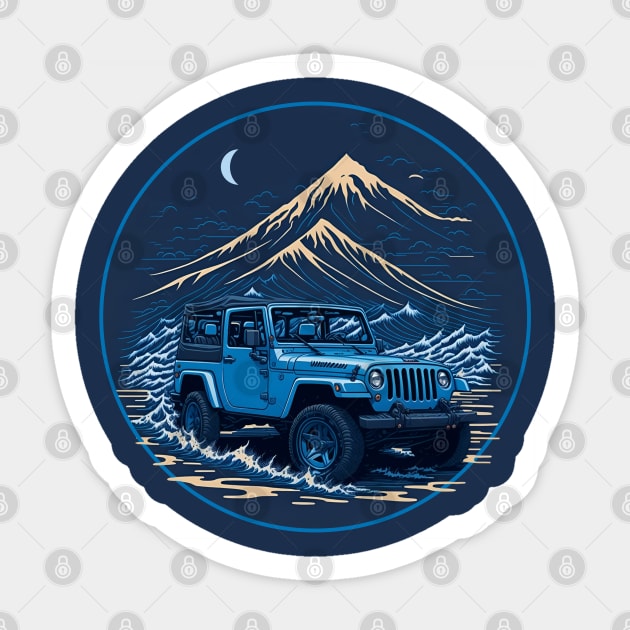 Japanese Big Wave Mountain Sticker by Hixon House